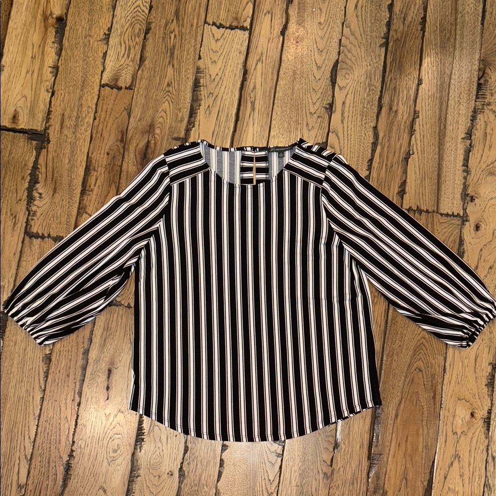 Striped Black and White Blouse